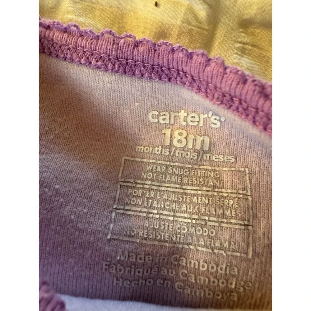 18 Month Bundle Carter's Just One For You Fleece Sleeper, Pj Top & Old Navy Pant